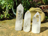 Polished Clear Quartz Crystals x 6 From Madagascar