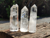 Polished Clear Quartz Crystals x 6 From Madagascar