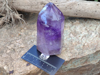 Polished Window Amethyst Quartz Crystal x 1 From Akansobe, Madagascar