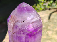 Polished Window Amethyst Quartz Crystal x 1 From Akansobe, Madagascar