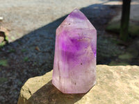 Polished Window Amethyst Quartz Crystal x 1 From Akansobe, Madagascar