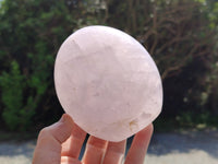 Polished Lavender Rose Quartz Standing Free Forms x 2 From Ambatondrazaka, Madagascar