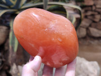 Polished Orange Twist Calcite Standing Free Forms x 2 From Madagascar