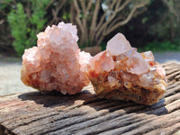 Natural Ametrine Spirit Quartz Clusters x 4 From Boekenhouthoek, South Africa