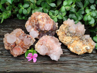 Natural Ametrine Spirit Quartz Clusters x 4 From Boekenhouthoek, South Africa