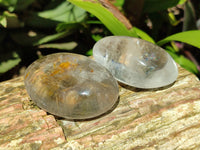 Polished Clear Quartz Crystal Palm Stones x 12 From Madagascar