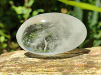 Polished Clear Quartz Crystal Palm Stones x 12 From Madagascar