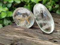 Polished Clear Quartz Crystal Palm Stones x 12 From Madagascar