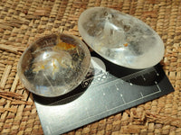 Polished Clear Quartz Crystal Palm Stones x 12 From Madagascar