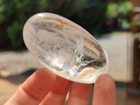 Polished Clear Quartz Crystal Palm Stones x 12 From Madagascar