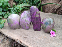 Polished Stichtite Standing Free Forms x 4 From Barberton, South Africa