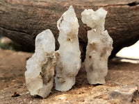 Natural Drusy Quartz Coated Calcite Pseudomorph Specimens x 20 From Alberts Mountain, Lesotho