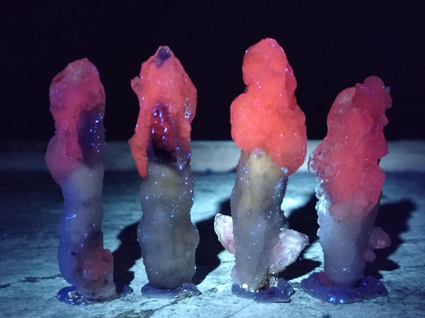 Natural Drusy Quartz Coated Calcite Pseudomorph Specimens x 20 From Alberts Mountain, Lesotho