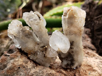 Natural Drusy Quartz Coated Calcite Pseudomorph Specimens x 20 From Alberts Mountain, Lesotho