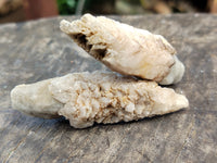 Natural Drusy Quartz Coated Calcite Pseudomorph Specimens x 35 From Alberts Mountain, Lesotho