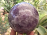 Polished Smokey Chevron Amethyst Spheres x 3 From Madagascar