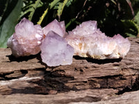 Natural Amethyst Spirit Quartz Clusters x 12 From Boekenhouthoek, South Africa