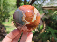 Polished Polychrome Jasper Spheres x 4 From Mahajanga, Madagascar