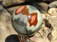 Polished Polychrome Jasper Spheres x 4 From Mahajanga, Madagascar