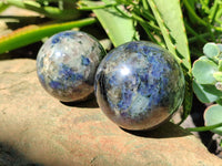 Polished Iolite Spheres x 6 From Ambatofinandrahana, Madagascar