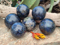 Polished Iolite Spheres x 6 From Ambatofinandrahana, Madagascar