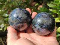 Polished Iolite Spheres x 6 From Ambatofinandrahana, Madagascar