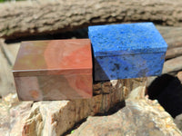 Hand Made Mini Stone Jewellery Boxes x Set of 5, From Southern Africa