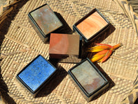 Hand Made Mini Stone Jewellery Boxes x Set of 5, From Southern Africa