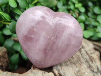 Polished Rose Quartz Gemstone Hearts x 6 From Ambatondrazaka, Madagascar