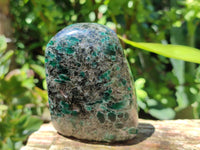 Polished Emerald Mica In Matrix Standing Free Forms x 4 From Mutoko, Zimbabwe