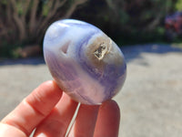 Polished Blue Lace Agate Eggs and Free Forms x 12 From Nsanje, Malawi