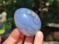 Polished Blue Lace Agate Eggs and Free Forms x 12 From Nsanje, Malawi