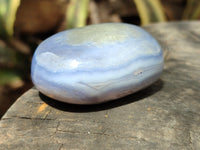 Polished Blue Lace Agate Eggs and Free Forms x 12 From Nsanje, Malawi