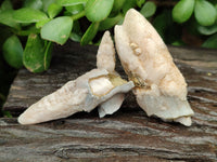 Natural Drusy Quartz Coated Calcite Pseudomorph Specimens x 20 From Alberts Mountain, Lesotho