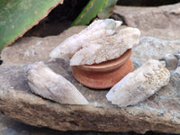 Natural Drusy Quartz Coated Calcite Pseudomorph Specimens x 20 From Alberts Mountain, Lesotho