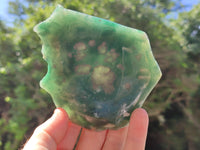 Polished On One Side Emerald Mtorolite Plates x 6 From Mutorashanga, Zimbabwe