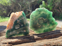 Polished On One Side Emerald Mtorolite Plates x 6 From Mutorashanga, Zimbabwe