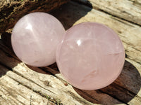 Polished Rose Quartz Spheres x 3 From Ambatondrazaka, Madagascar