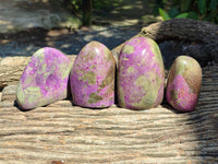 Polished Stichtite Standing Free Forms x 4 From Barberton, South Africa