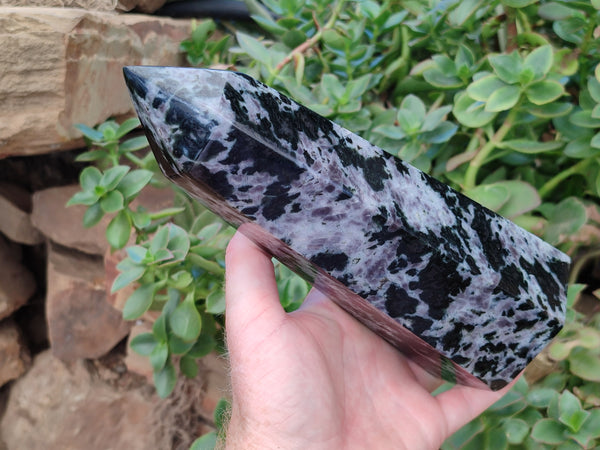 Polished Gabbro Merlinite Tower x 1 From Madagascar