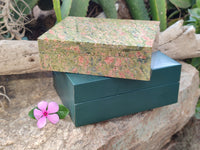 Hand Made Unakite Jewellery Box x 1 From South Africa