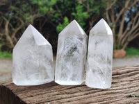 Polished Small Clear Quartz Crystals x 6 From Madagascar