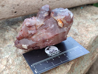 Natural Red Hematoid Quartz Cluster x 3 From Karoi, Zimbabwe