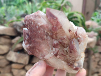 Natural Red Hematoid Quartz Cluster x 3 From Karoi, Zimbabwe