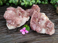 Natural Red Hematoid Quartz Cluster x 3 From Karoi, Zimbabwe