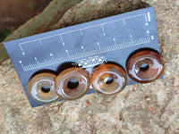 Polished Botswana Agate Donut Pendants x 13 From Botswana