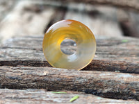 Polished Botswana Agate Donut Pendants x 13 From Botswana