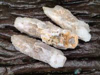 Natural Drusy Quartz Coated Calcite Pseudomorph Specimens x 35 From Lesotho