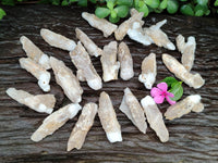 Natural Drusy Quartz Coated Calcite Pseudomorph Specimens x 35 From Lesotho