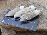 Natural Drusy Quartz Coated Calcite Pseudomorph Specimens x 35 From Lesotho